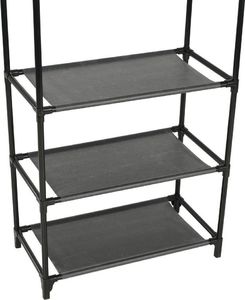 vidaXL Stojak na ubrania, stal i włóknina, 55 x 28,5 x 175 cm, czarny 7