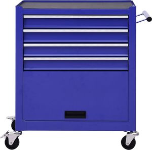 Wózek narzędziowy vidaXL 1 półka 4 szuflady  (147188) 4