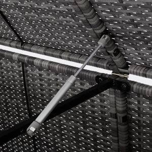 vidaXL Osłona na kosze rattan szara 148x77x111cm VidaXL 2