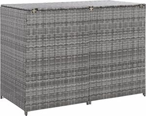 vidaXL Osłona na kosze rattan szara 148x77x111cm VidaXL 3