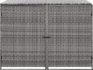 vidaXL Osłona na kosze rattan szara 148x77x111cm VidaXL 4
