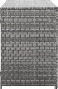 vidaXL Osłona na kosze rattan szara 148x77x111cm VidaXL 6