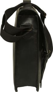 Torba vidaXL Torba na laptopa z prawdziwej skóry, czarna 5