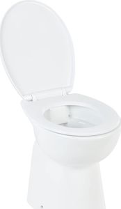 Miska WC vidaXL Wysoka toaleta bez kołnierza ciche zamykanie ceramika biała 1
