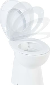 Miska WC vidaXL Wysoka toaleta bez kołnierza ciche zamykanie ceramika biała 4