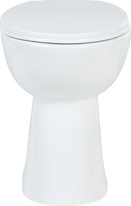 Miska WC vidaXL Wysoka toaleta bez kołnierza ciche zamykanie ceramika biała 5