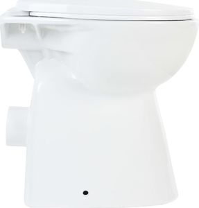 Miska WC vidaXL Wysoka toaleta bez kołnierza ciche zamykanie ceramika biała 6