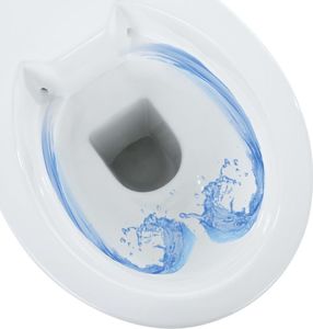 Miska WC vidaXL Wysoka toaleta bez kołnierza ciche zamykanie ceramika biała 7