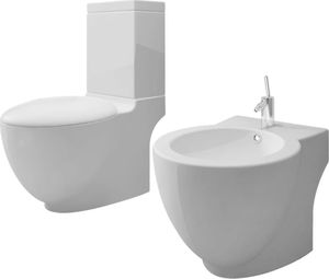 Zestaw kompaktowy WC vidaXL 65 cm cm biały (270059) 1