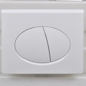 Zestaw podtynkowy vidaXL Toaleta bezkołnierzowa ze spłuczką podtynkową biała 3