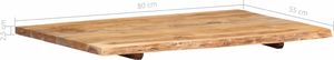 vidaXL Blat łazienkowy, lite drewno akacjowe, 80 x 55 x 2,5 cm 4