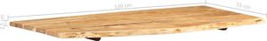 vidaXL Blat łazienkowy, lite drewno akacjowe, 120 x 55 x 2,5 cm 4