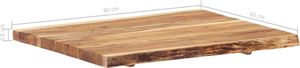 vidaXL Blat, lite drewno akacjowe, 80 x 60 x 3,8 cm 4