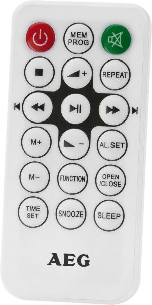 Radio AEG KRC 4355 - CD, cyfrowe, pilot - podszafkowe, białe 2