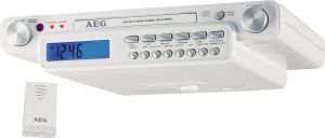 Radio AEG KRC 4355 - CD, cyfrowe, pilot - podszafkowe, białe 4