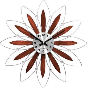 Lavvu Zegar ścienny LAVVU LCT1114 z kryształkami, średnica 49,5 cm uniwersalny 1