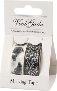 Creative Company Taśmy Washi Pióra i Kształty 2x4 m 2