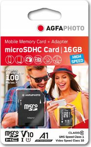 Karta AgfaPhoto SDHC MicroSDHC 16 GB Class 10 UHS-I/U1 A1 V10 (SB6030) 1
