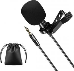 Mikrofon Mozos krawatowy z klipsem do rozmów, jack 3.5 mm (LAVMIC1) 1