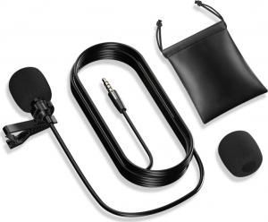 Mikrofon Mozos krawatowy z klipsem do rozmów, jack 3.5 mm (LAVMIC1) 3