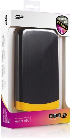Dysk zewnętrzny HDD Silicon Power HDD Armor A65 2 TB Czarno-żółty (SP020TBPHDA65S3K) 2