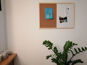 ADELANTE Tablica korkowa suchościeralna magnetyczna 50x70 drewno 2