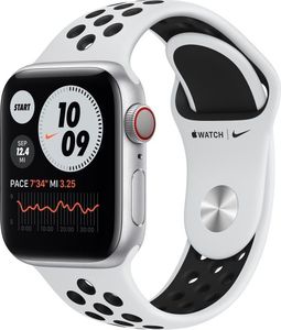 Smartwatch Apple Watch Series 6 Nike GPS + Cellular 40mm Silver Alu White Sport Biały  (M07C3FD/A) 1