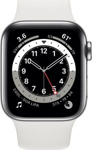 Smartwatch Apple Watch 6 GPS + Cellular 40mm Silver Steel Black Sport Biały  (M06T3FD/A) 2