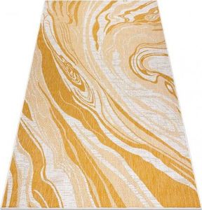 Dywany Łuszczów Dywan SZNURKOWY SIZAL SION Marmur 22169 płaskie tkanie ecru / żółty / beż, 120x170 cm 1
