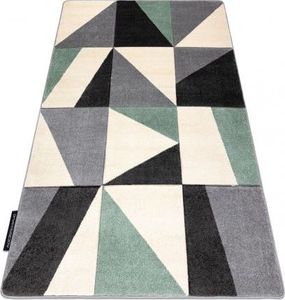 Dywany Łuszczów Dywan ALTER Fiori Geometryczny, trójkąty, kwadraty zielony, 160x220 cm 1