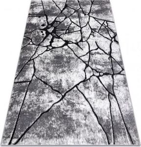 Dywany Łuszczów Dywan nowoczesny COZY 8873 Cracks Popękany beton - Strukturalny, dwa poziomy runa ciemny szary, 120x170 cm 1