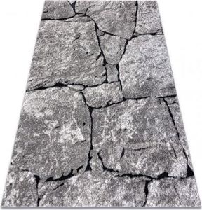 Dywany Łuszczów Dywan nowoczesny COZY 8985 Brick Kostka brukowa, kamień - Strukturalny, dwa poziomy runa szary, 280x370 cm 1