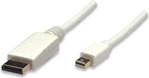 Kabel Techly DisplayPort Mini - DisplayPort 1m biały (305229) 1