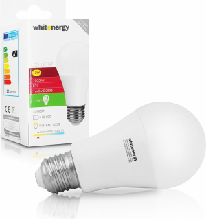 Whitenergy Żarówka LED E27, 12W, 5000K, 1055lm, biała zimna (10076) 1