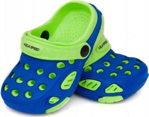 Aqua-Speed Klapki dziecięce basenowe, na plażę, chodaki LIDO niebiesko-zielone Aqua-Speed Rozmiar 19 2