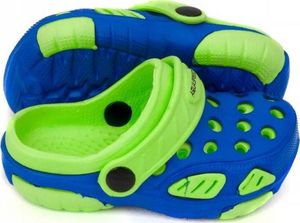 Aqua-Speed Klapki dziecięce basenowe, na plażę, chodaki LIDO niebiesko-zielone Aqua-Speed Rozmiar 19 3
