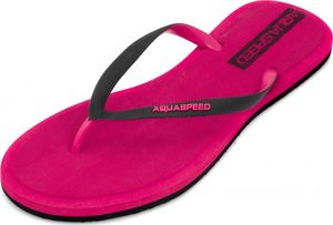 Aqua-Speed Klapki damskie, japonki basenowe GENOA różowo-czarne Aqua Speed Rozmiar 36 2