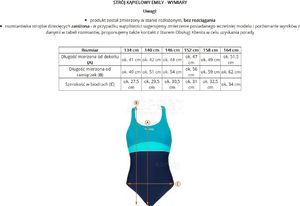 Aqua-Speed Strój kąpielowy dziewczęcy EMILY czarny Aqua Speed Rozmiar 128 4