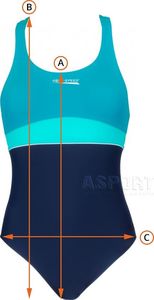 Aqua-Speed STRÓJ KĄPIELOWY DZIEWCZĘCY EMILY GRANATOWY AQUASPEED Rozmiar 158 3