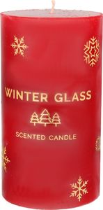 Artman ARTMAN Boże Narodzenie Świeca zapachowa Winter Glass czerwona - walec średni 1szt 1