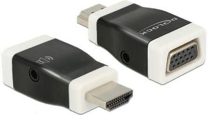 Adapter AV Delock HDMI - D-Sub (VGA) + Jack 3.5mm czarny (65586) 1