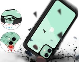 Alogy Etui pancerne na telefon rugged Full-body iPhone 11 Szaro-czarne uniwersalny 6