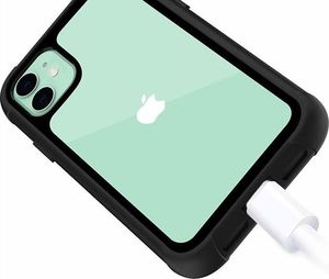 Alogy Etui pancerne na telefon rugged Full-body iPhone 11 Szaro-czarne uniwersalny 8