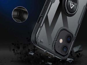 Alogy Etui do telefonu Ring Holder do Apple iPhone 12 mini 5.4 czarne uniwersalny 7