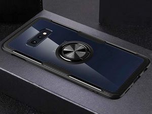 Etui Alogy Ring Holder Clear Armor do Samsung Galaxy S10e czarne uniwersalny 4