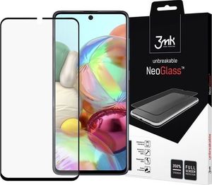 3MK Szkło na telefon 3mk NeoGlass 8H do Samsung Galaxy A71 niepękające Black uniwersalny 2