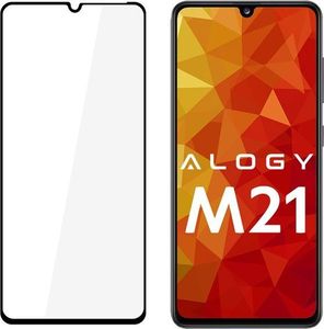 Alogy Alogy Szkło na telefon case friendly Full Glue do Samsung Galaxy M21 czarne uniwersalny 2