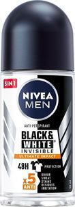 Nivea Nivea Men Dezodorant BLACK& WHITE INVISIBLE Ultimate Impact 5in1 roll-on 50ml 1