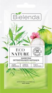 Bielenda Eco Nature maseczka woda kokosowa & zielona herbata & trawa cytrynowa 1