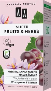 AA Super Fruits & Herbs Krem nawilżający winogrono & szafran 1